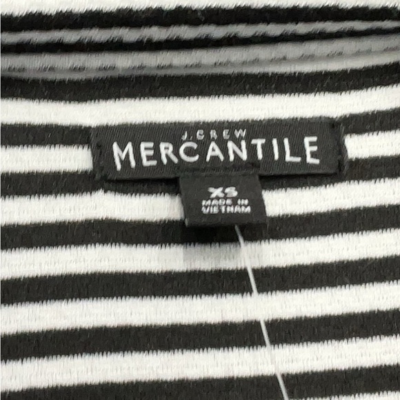 New With Tags J. Crew Mercantile striped black/white dress with button detail-XS - Picture 5 of 5